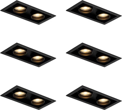 QAZQA 102841 - Inbouwspot - 6 stuks - L 20 cm - - Woonkamer | Slaapkamer | Keuken