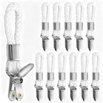 Set van 12 Handdoekclips, Ideaal voor Keuken en Badkamer, Niet-Genaaide Handdoekhangers, Perfect voor Theedoeken en Organisatie
