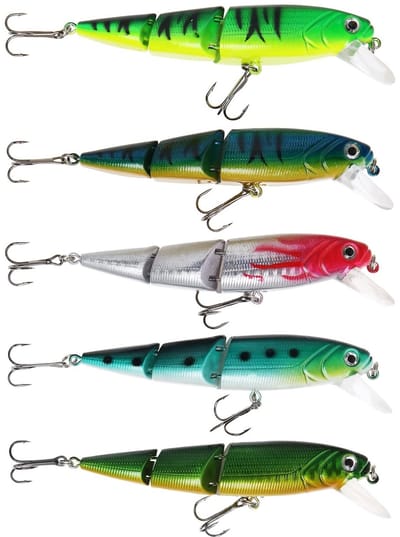 Dailygoody - Multi Jointed Vissen Lokt - Kunstmatig Aas - Levensechte Swimbaits - 5 Stuks - Visgerei voor Snoekbaars en Gele Baars