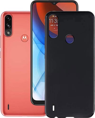 HB Hoesje Geschikt voor Motorola Moto E7i Power Zwart - Siliconen Back Cover