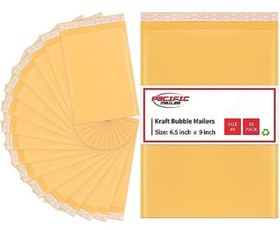 Bubble Mailer #0 Gepersonaliseerde Gewatteerde Enveloppen voor Verpakking (7,25x9, Pack van 50)