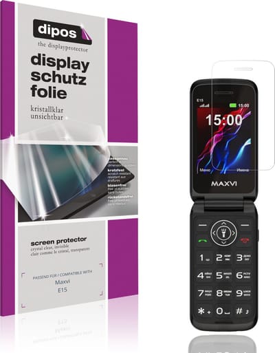 dipos – 4x Beschermfolie geschikt voor Maxvi E15 | Krasbestendige & heldere Screenprotector Ultra-Thin