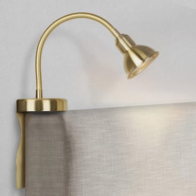 Dimbare leeslamp met flexibele zwanenhals voor hoofdeinde van het bed