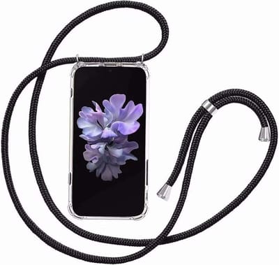 Hoesje met koord - ketting - Draagriem voor Schouder / Nek - touw - Hanger - Schouder tas - Geschikt voor: Samsung Galaxy A02s / A03s - transparant
