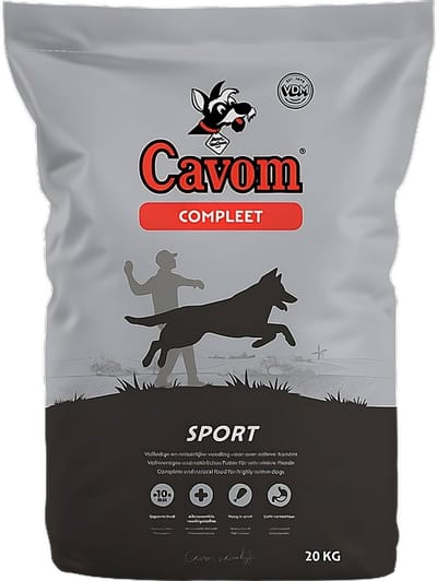 Cavom Sport hondenvoer 20 kg + Rex zachte beloning zalm