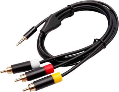 AV Kabel Geschikt voor Xbox 360 E - RCA Composite Audio Video Kabel - 3 Tulpstekkers - 1,8 Meter - Vervangingskabel