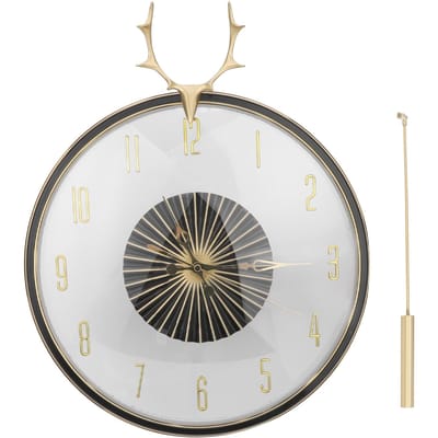 Ronde Wandklok Ophangbaar Messing Geweien Pendule Klok Tijdstuk Decoratie voor Kantoor Slaapkamer