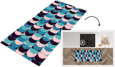 Keukenloper - Loper keuken - Meisjes - Verf - Patronen - 120x50 cm - Keukenloper vinyl