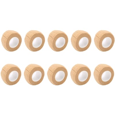 10 stuks zelfklevend bandageverband ca. 1 inch breed 2 yard lang elastisch flexibel draagbaar ademend beige