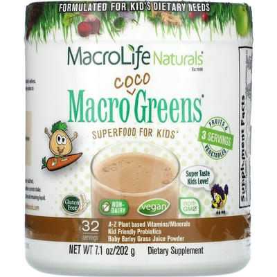 Macrolife Naturals, Macro Coco Greens, Superaliment pour enfants, 7,1 oz (202 grammes)