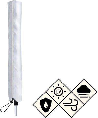 Dailygoods- Beschermhoes Waterdicht - Universele Afdekking - Scheurvast Oxford-weefsel - 168 x 30 x 30 cm - Zwart/Zilver - Inclusief Ritssluiting en Trekkoord