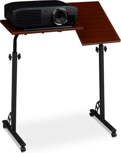 laptoptafel XL - verstelbaar - 110 x 80 x 50 cm - met remmen - laptopstandaard - rood