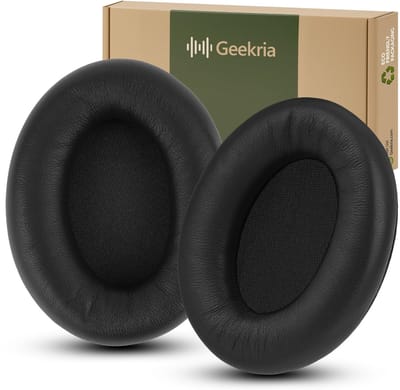 Dailygoods - Geekria Elite vervangende oorkussens van schapenvacht voor Sony WH-1000XM4 (WH1000XM4) hoofdtelefoon, reparatieonderdelen (zwart)
