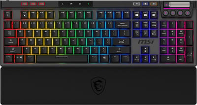 MSI STRIKE PRO WIRELESS - Gaming Keyboard - Kailh Silent Pro Switches - Mystic Light RGB - Foam Wrist Rest