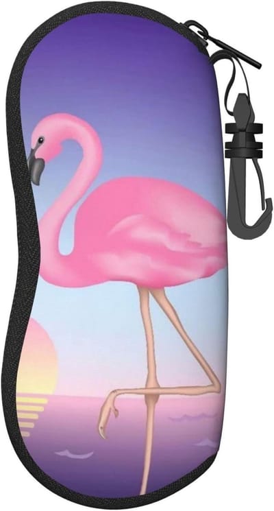 Brillenkoker - Brillenhoesje Zonnebril - Brillen Beschermen - Met Karabijnsluiting - 17 x 8 cm - Multicolor