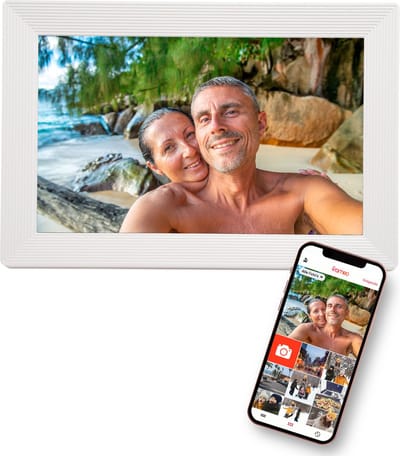 Pora&Co - Digitale fotolijst met WiFi en Frameo App – 10 inch - Pora – HD -IPS Display – Wit - Micro SD – Touchscreen