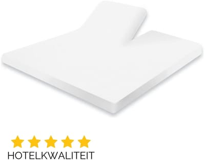 Droomtextiel Splittopper Molton Matrasbeschermer Stretch - 160 x 210 cm - Hoogwaardige Kwaliteit - Perfecte Pasvorm