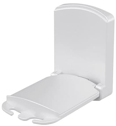 Hoofdtelefoonhaak - Wandrek Houder - Ruimte Besparen - Opvouwbaar Ontwerp - 9 x 6 x 2.5 cm - Wit