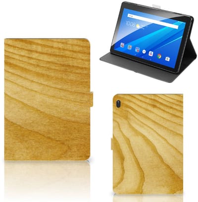 Lenovo Tab E10 Tablet Book Cover Licht Hout