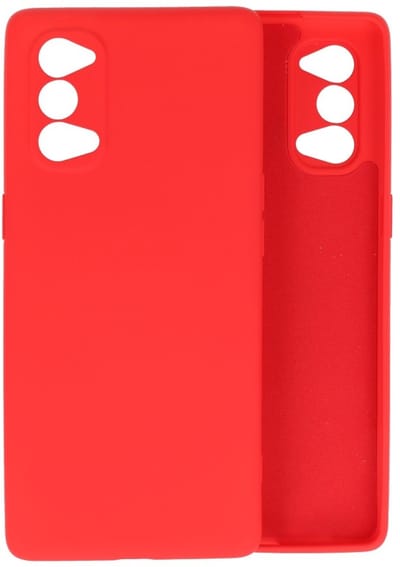 Hoesje Geschikt voor de Oppo Reno 4 5G - Fashion Color Backcover Telefoonhoesje - Rood