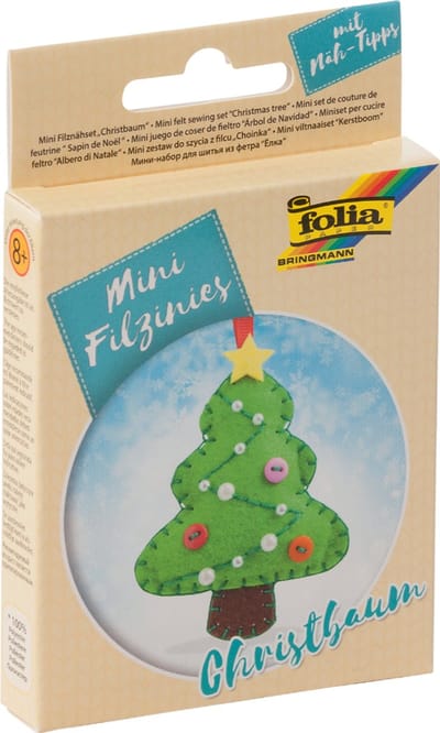 Viltnaaiset 'Viltmusjes', 21-delig, Kerstboom.