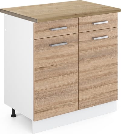 Vicco R-Line Keukenonderkast – 80 cm, WB Eik Sonoma