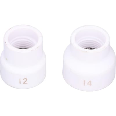 2 stuks TIG Lasbeker 12#14# Keramische Mondstuk Accessoire Set Kit voor WP91718202526(Wit )