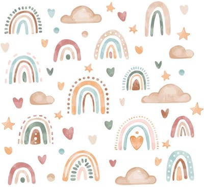 Dailygoods- Muurstickers - Regenboog Muurstickers - Hart Muurstickers