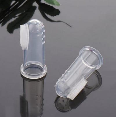 20x Baby tandenborstel vingertandenborstel kindertandenborstel op vinger siliconen ®