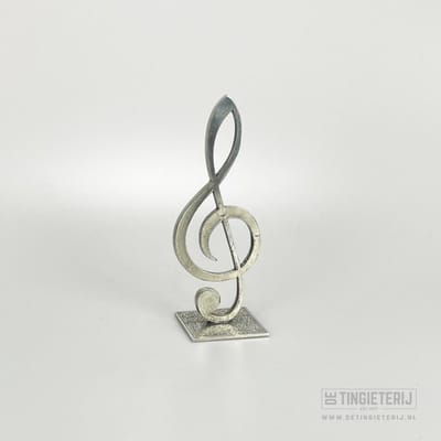 Solsleutel 16cm - Handgemaakt muzieksymbool - G sleutel - Miniatuur muzieksleutel - Muziek jubileum - Cadeau voor muzikanten - Bedankt sculptuur muziek