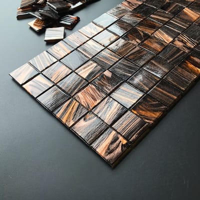 40 Stuks Koffiebruine Mozaïek Tegels - DIY Decoratie Steentjes - Kunst & Hobby