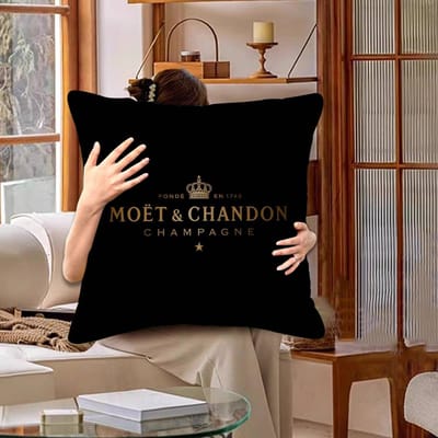 Merk M-Moet C-Chandon luxe Kussensloop toon Cadeau Kussenhoes Slaapkamer Huis Bank Stoel Zit Decoratie kussenhoes 30x30cm