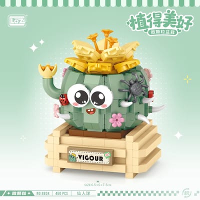 LOZ - Micro Blocks - Cactus | Micro Block Plant Set | Build and Create | Home Decoration | Gift No. 8834