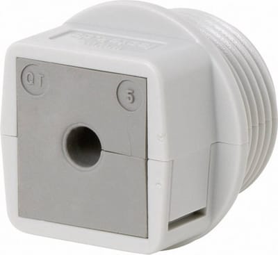 Icotek QVT 25 Kabeldoorvoering Deelbaar Montagegat: M25 Polycarbonaat Grijs 1 stuk(s)