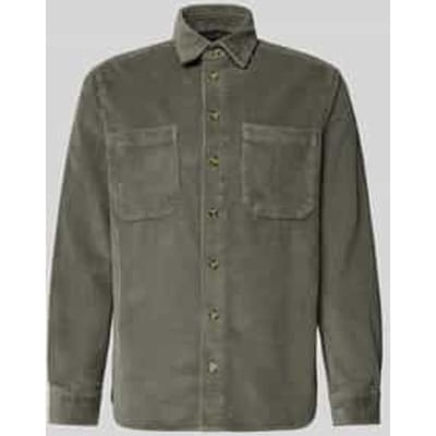 Regular fit vrijetijdsoverhemd van corduroy met kentkraag
