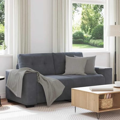 vidaXL - Loveseat - bank - 180x77x82 - cm - fluweel - donkergrijs