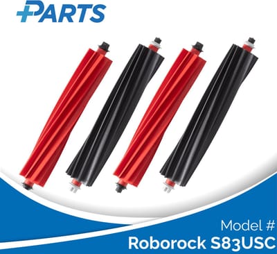 Roborock S83USC Borstels (4 Stuks, Plus.Parts® alternatief voor 8.02.0322)