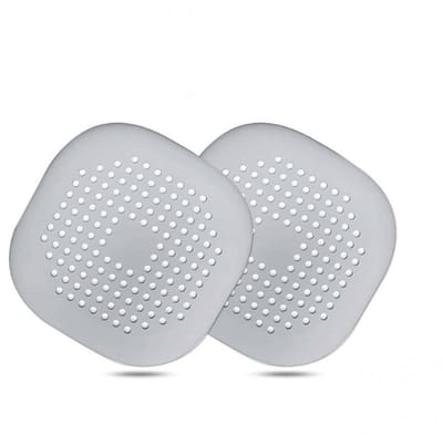 Gootsteenstop - 2 Stuks - Badstop - TPR - Universele - Afvoerstop - Plugstop - Gootsteenstopper - Gootsteenplug - Badkameraccessoire - Met zuignapvoet - Geschikt voor badkamer, keuken, wasbak - 14cm - Grijs
