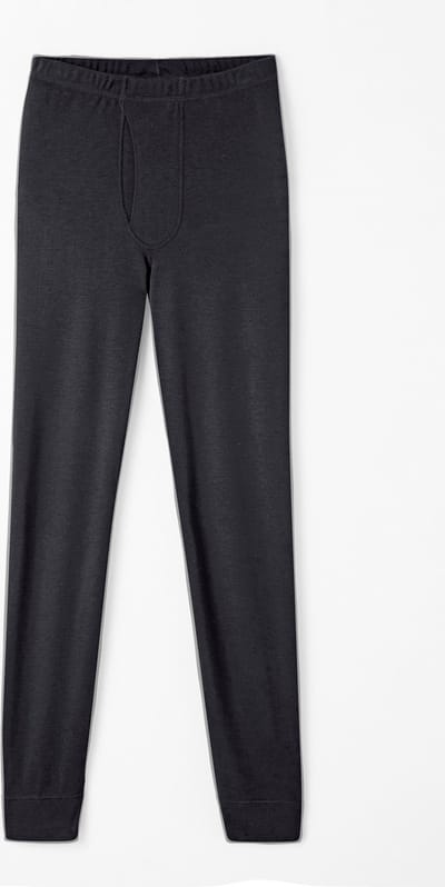 Damart - Lange klassiek gebreide legging met opengewerkte details Thermolactyl - Heren - Zwart - (110-117) XXL