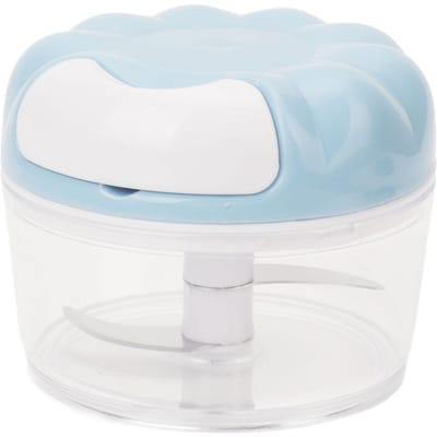Hachoir à Ail Manuel Mini Sûr Polyvalent Transparent Hachoir à Ail avec Cordon de Tirage pour Cuisine