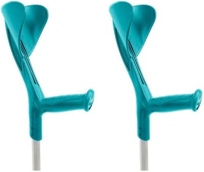 Herdegen Elleboogkrukken - Paar van 2 - Set krukken - Voor revalidtie - Loopkrukken - Ergonomisch - Gesloten manchet - Evolution - Turkoois