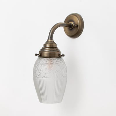 Wandlamp Flower Yard Geëtst Curve Brons - Art Deco Trade