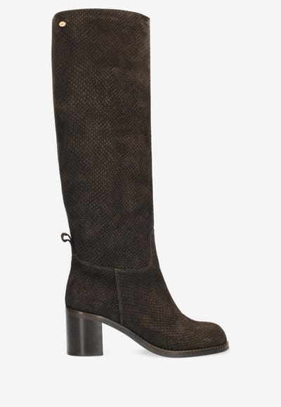 Fred De La Bretoniere Heeled High Boot Finy Hey Donker Brown - Maat 38 - Dames Laarzen