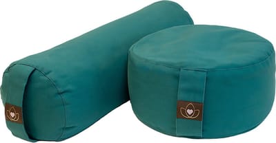 Pakket bolster en meditatiekussen - donkergroen