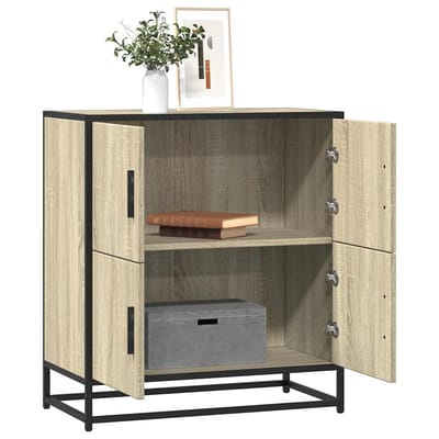 vidaXL - Dressoir - 68x35x76 - cm - bewerkt - hout - sonoma - eikenkleurig