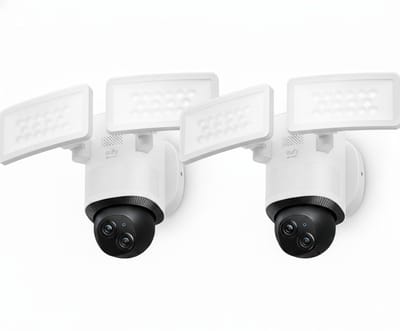 eufy Security Floodlight Camera E340 – 2 pack – Floodlight Cam- 360° Pan & Tilt – 3K-resolutie – 2000 Lumen – AI-bewegingsdetectie – 24/7 opname – Dual-band Wi-Fi – IP65 waterdicht