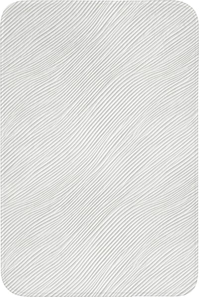 Badmat 60x90 cm - Antislip - Golven - Ribbels - Wit - Badmatten voor badkamer - Badkamermat - Douchemat - Badkamer mat