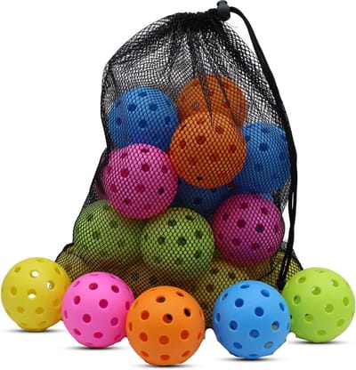 Pickleball Ballen - Sport Ballen - Buiten Spelen - 40 Gaten Ontwerp - 20 Stuks - Meerkleurig