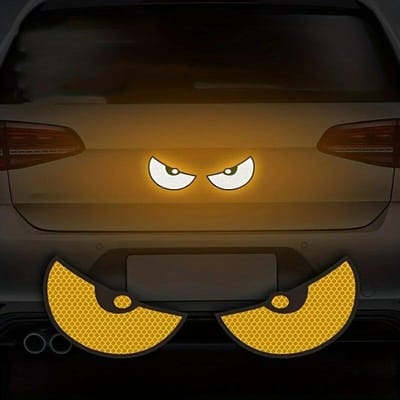 2 stks/paar reflecterende autoveiligheidsstickers oogpatroon autostickers stickers auto styling accessoires
