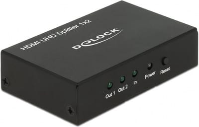 DeLOCK HDMI splitter 1 naar 2 - versie 2.0 (4K 60Hz HDR)